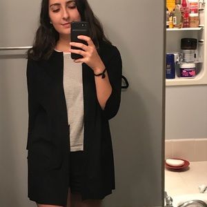 Suede black cardigan